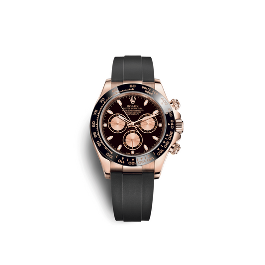 Rolex Daytona Black Dial Oysterflex Rose Gold 116515LN