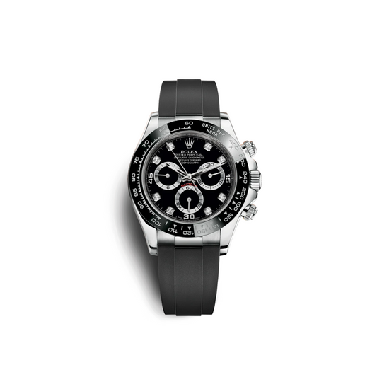 Rolex Daytona Black Diamond Dial Oysterflex White Gold 116519LN