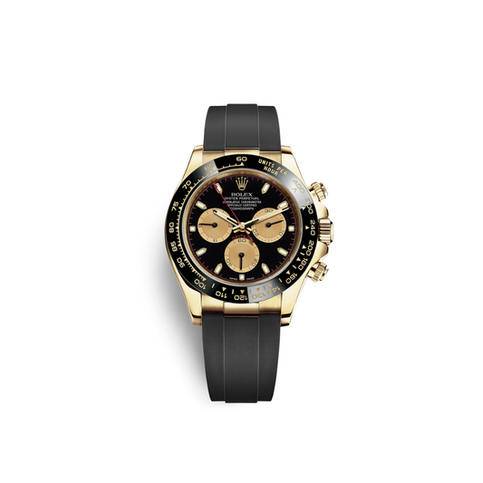 Rolex Daytona Black Dial Oysterflex Yellow Gold 116518LN