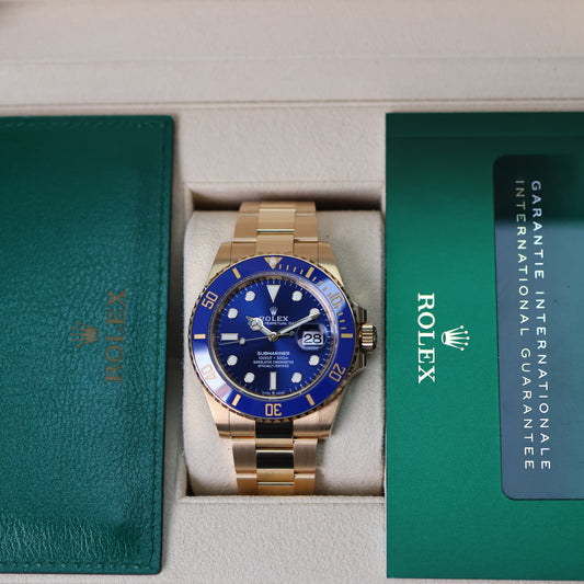 Rolex Submariner Date Blue Dial Yellow Gold 126618LB
