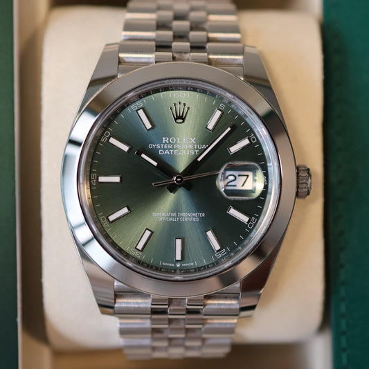 Rolex Datejust Green Dial Jubilée 126300