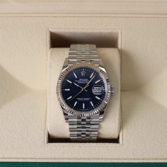 Rolex Datejust Blue Motif Dial Jubilée 126234