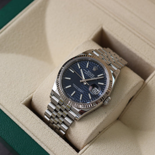 Rolex Datejust Blue Motif Dial Jubilée 126234