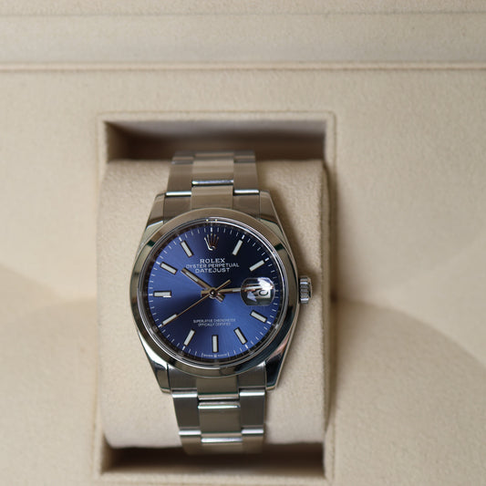 Rolex Datejust Blue Dial Oyster 126200