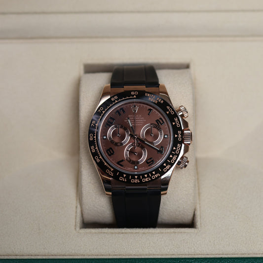 Rolex Daytona Choco Dial Oysterflex Rose Gold 116515LN