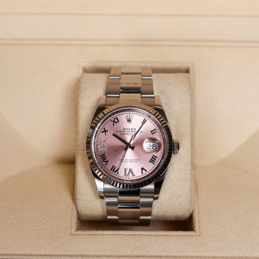 Rolex Datejust Pink Roman Dial Oyster 126234
